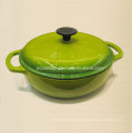 China Enamel Cast Iron Stock Pot Size 30.5X6cm